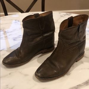 Isabel Marant Etoile Brown Wedge Boots